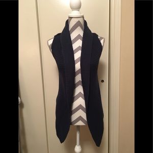 Navy Coldwater Creek sleeveless cover/sweater